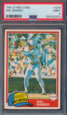 1981 O-PEE-CHEE Sal Bando #276 Milwaukee Brewers PSA 9 Mint DEAD CENTERED
