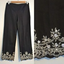 NWT Vintage Y2K Talk of the Walk Pants Cropped Beaded Whimsygoth Size 4