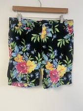 Rare Vintage Polo Ralph Lauren Men s Linen Cotton Black Tropical Shorts Sz 31