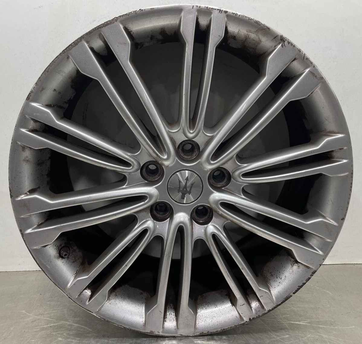 2012 Maserati Quattroporte OEM Alloy Wheel Rim 10 Double Spoke 19" x 8.5" *Edge*