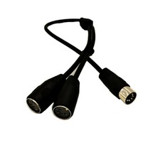 MIDI Y Splitter Extension Cable 5 Pin DIN Plug 1 Male To 2 Dual Female Adapter