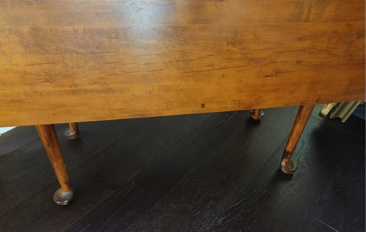 Antique Queen Anne Drop Leaf Rectangular Dining