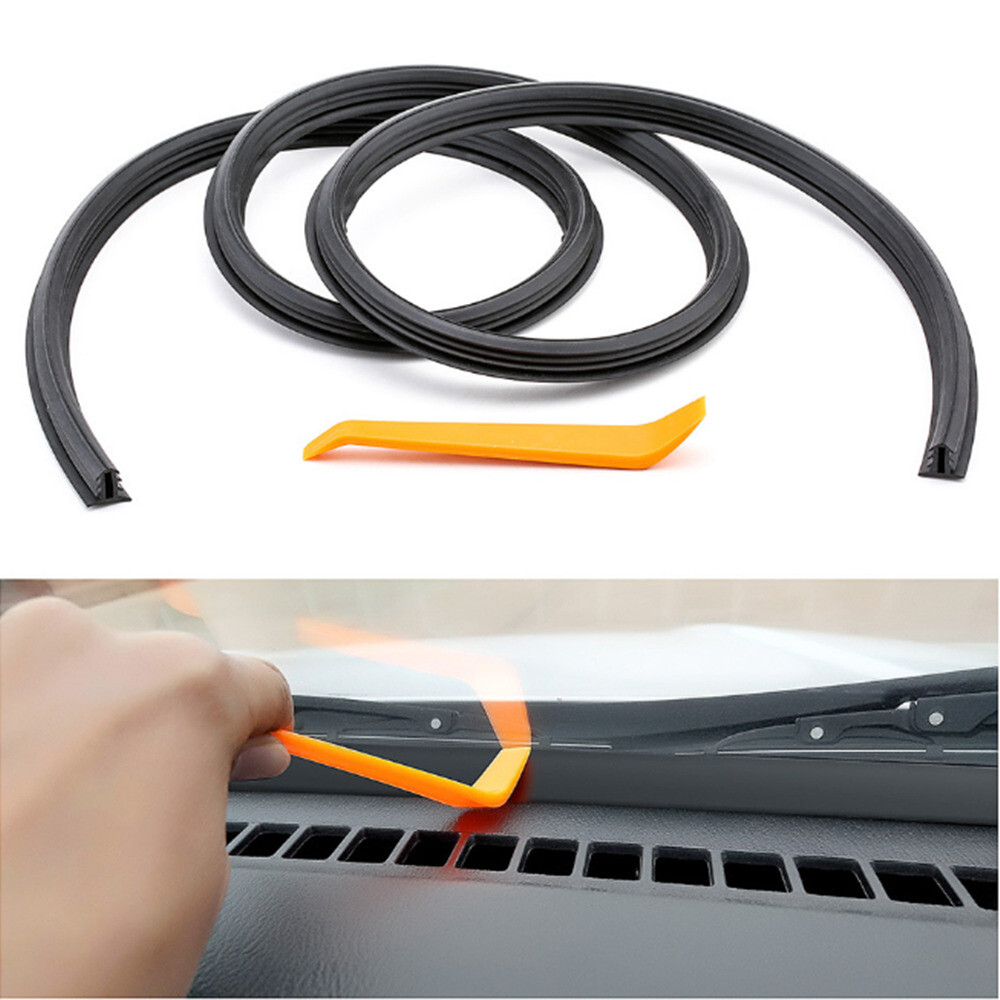 1.6m Carbon Fiber Car Seal Strip - Windshield Dashboard Gap Noise Insulation Kit 5 thumbnail image