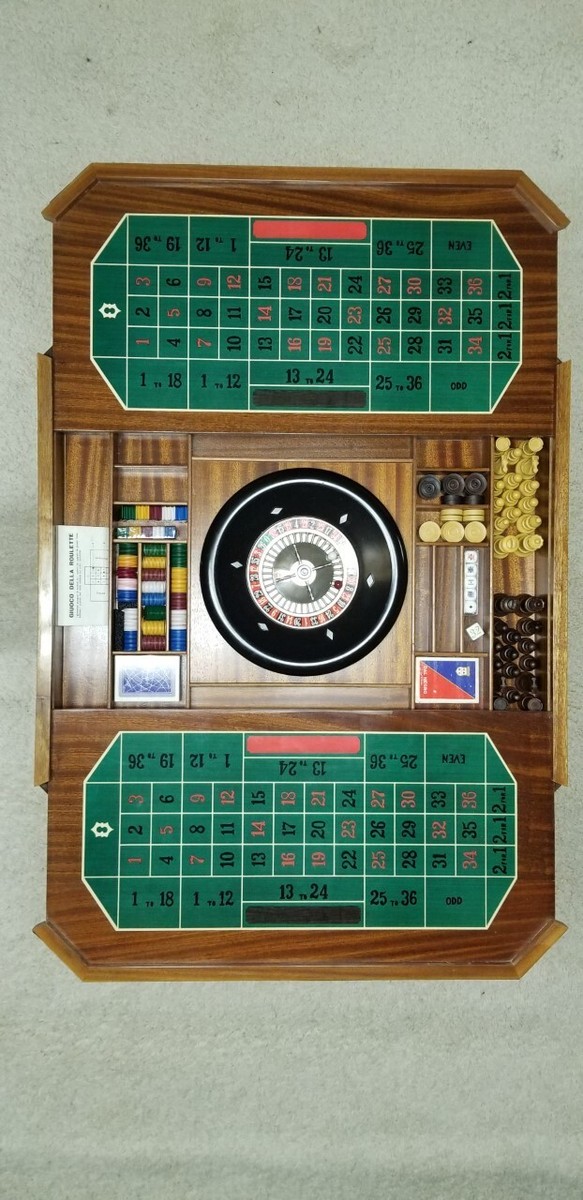 Sorrento Italian Game Table Roulette Chess Inlaid Wood | eBay