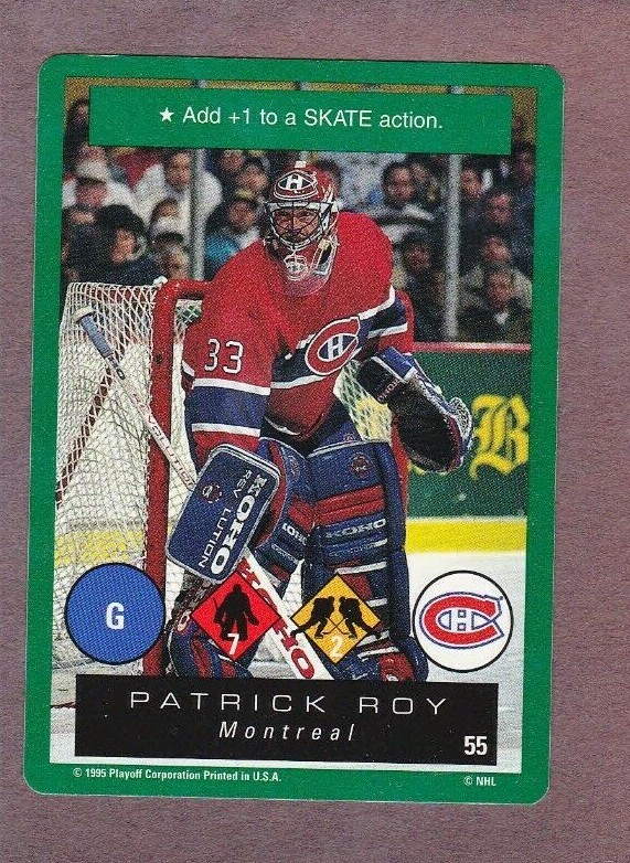1995-96 Playoff Hockey One on One Challenge Patrick Roy #55
