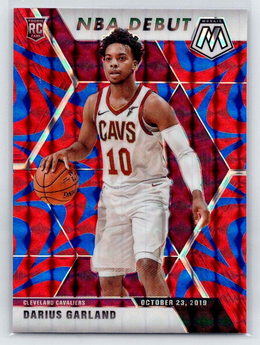 2019-20 Panini Mosaic - NBA Debut #262 Darius Garland (RC) Blue Reactive
