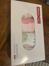 Gllquen Baby Bassinet Sheets 4 Pack, Breathable Cozy Fitted 32''x16'', Love