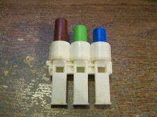 Kellogg's 1988 Cereal Box Premium Toy Flute Whistle - Brown Green  Blue