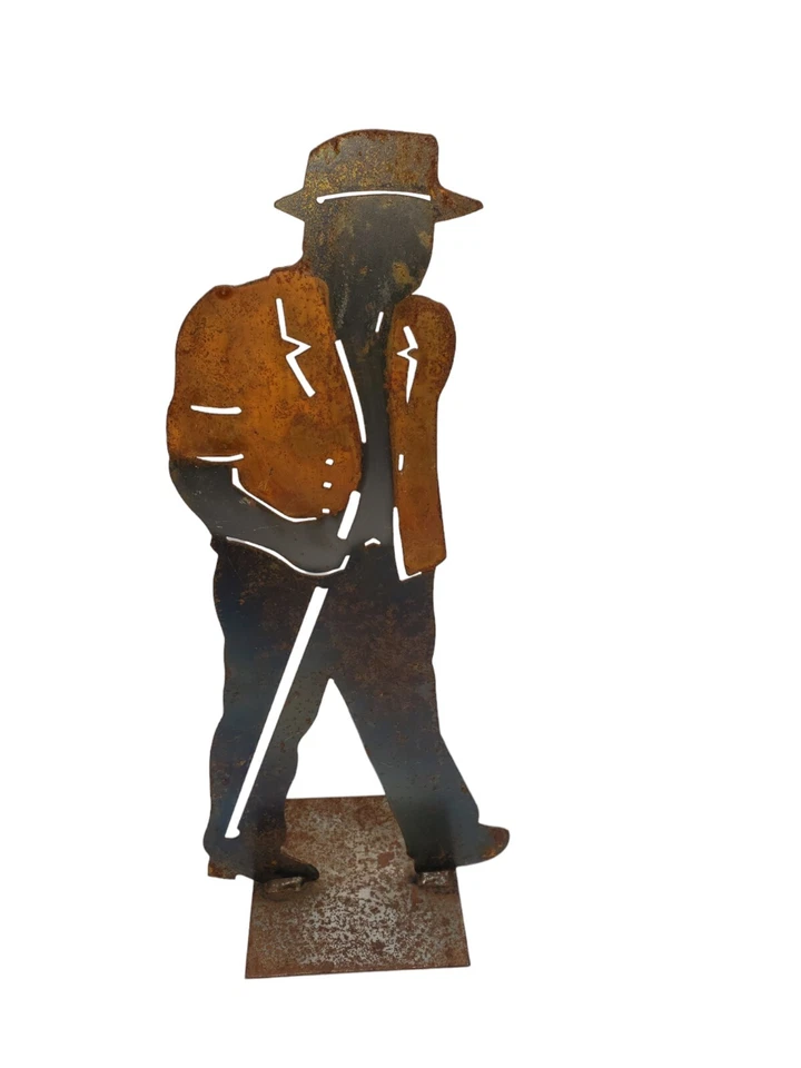 Estatua de metal de pastor vintage de 13" Foto 2 de 4