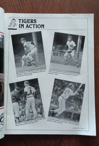 1988 Official Scorebook & Program Minnesota Twins at Detroit Tigers Baseball - Picture 3 of 10
