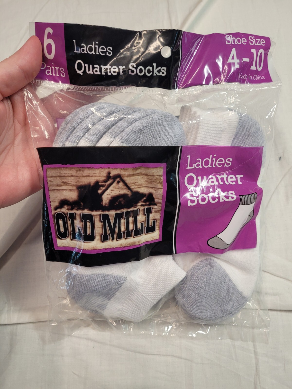 SAOLA Calzino donna Oldl Millto quarto bian SOLOtro QUAT