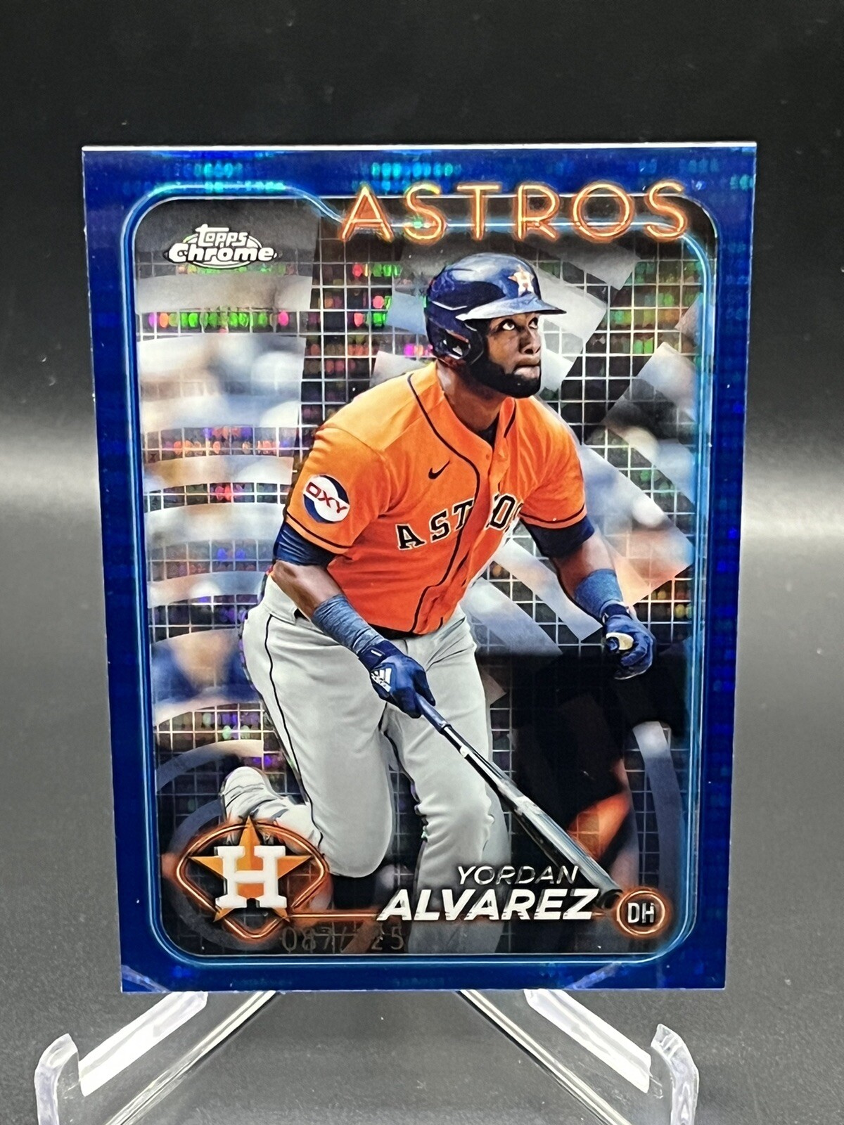 2024 Topps Chrome Yordan Alvarez #170 Blue Sonar Refractor SN Astros #/125