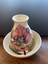 moorcrof vase and dish stand. 
