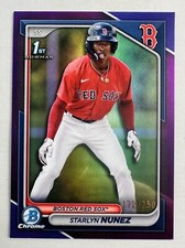 Starlyn Nunez 2024 Bowman Chrome 1st Purple Refractor #BCP-207 #/250 Red Sox