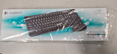 Lot Of 4 Brand New, Logitech MK120 Wired Keyboard and Mouse Combo  FREE SHIPPING