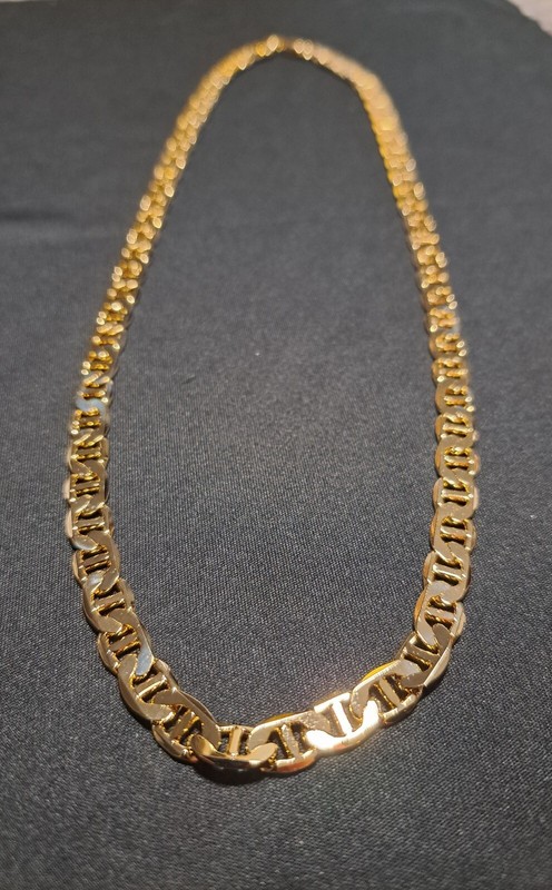 *14K Gold Plated 20" MARINER CHAIN **MADE IN ITALY HIGHEST QUALITY** 7mm! CC52
