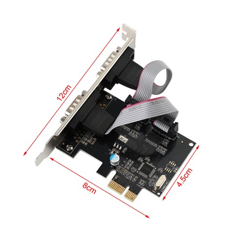 PCIE To 2-Port Dual RS232 Serial PCI-E Extender Board Adapter Card WCH382 Chip - Picture 8 of 10
