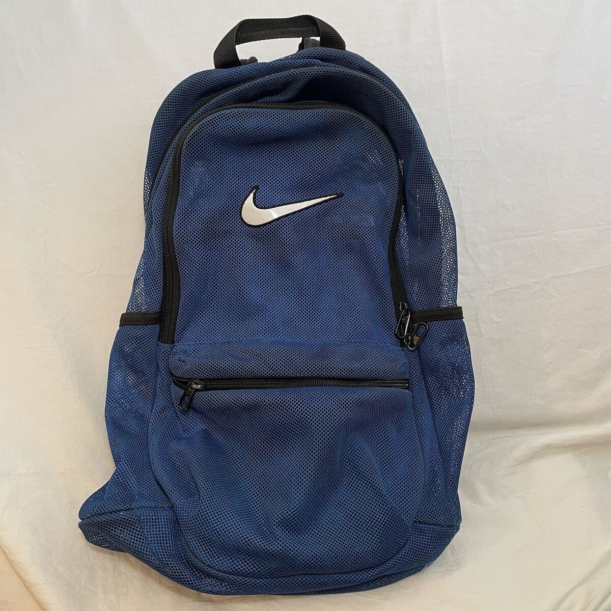 Vintage Nike All Mesh School Backpack Blue See Through 90s Vintage Nike All Mesh School Backpack Blue See Through 90s
