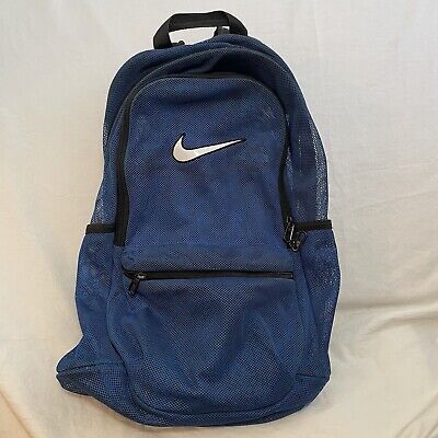 Vintage Nike All Mesh School Backpack Blue See Through 90s Vintage Nike All Mesh School Backpack Blue See Through 90s