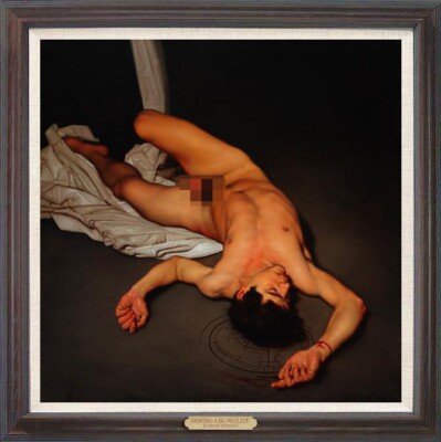 Handmade Original Oil painting art  male nude men on Canvas 30''X30''