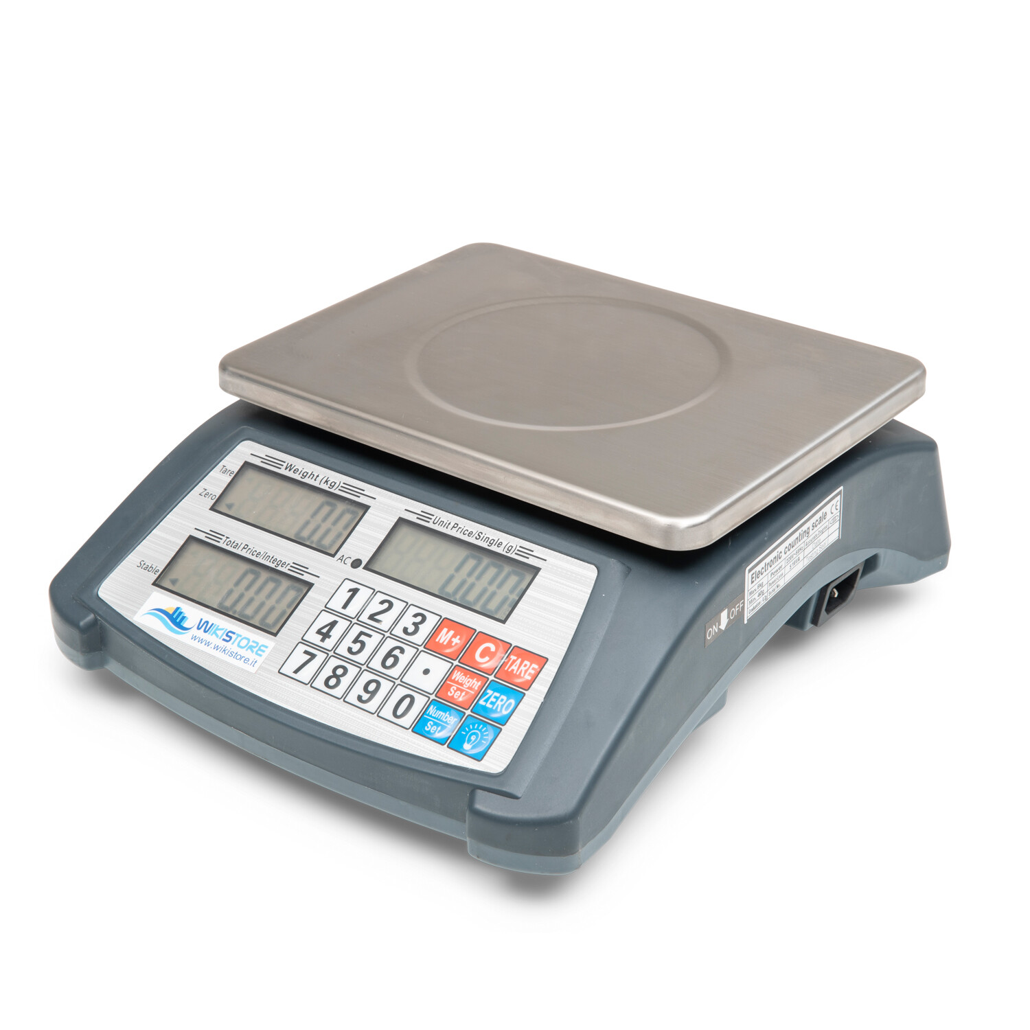 BILANCIA DIGITALE WIKISTORE 6 kg, Bilancia elettronica risoluzione 0,2gr