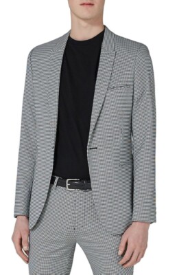 TOPMAN Ultra Skinny Fit Houndstooth Jacket Men's Sz. 38R US 151776