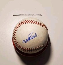 Autographed Baseball game used MAIROSHENDRICK MARTINUS Los Angeles Dodgers
