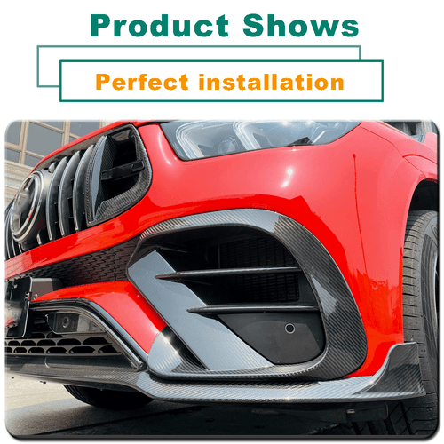 Fit For Benz W167 C167 GLE450 Sport Coupe Real Carbon Front Fins Air Vent Cover - Bild 5 von 15