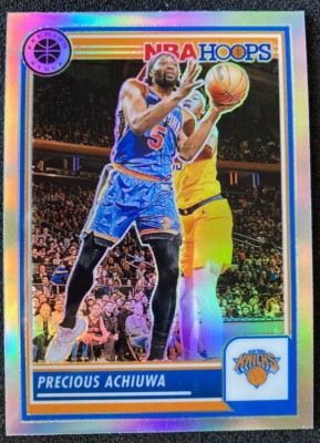 2023-24 Hoops Premium Stock #176 Precious Achiuwa SILVER Prizm SP. NY Knicks