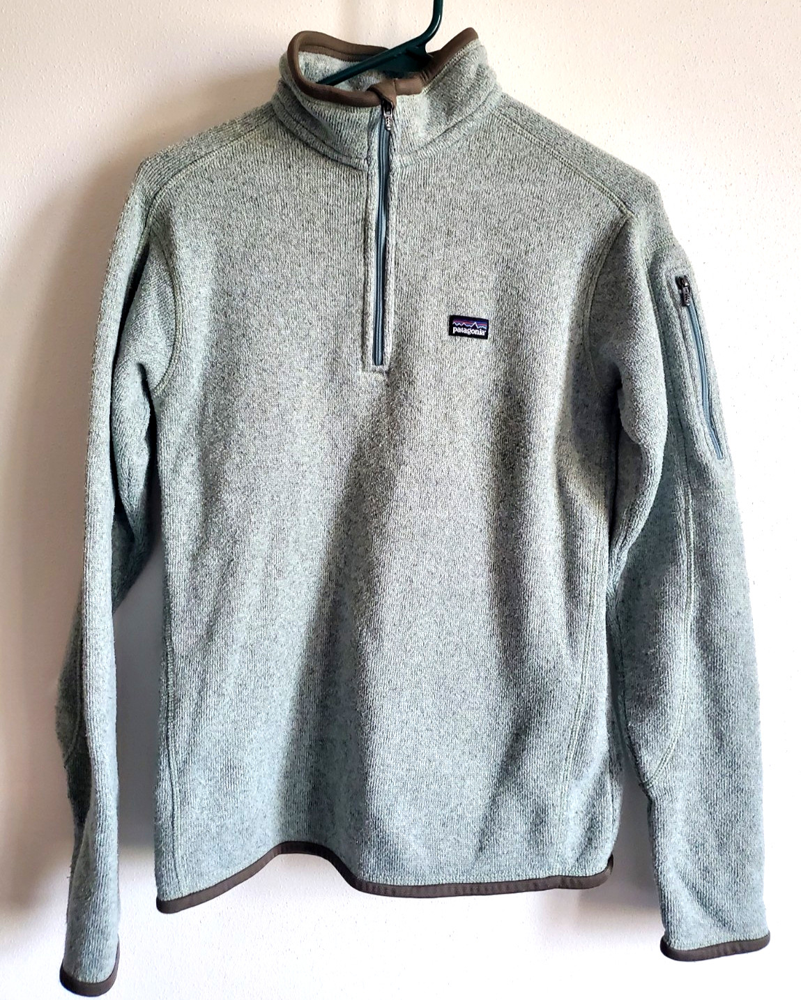 Women's Patagonia Better Sweater Fleece Pullover 1/4 Zip sweatshirt green Medium