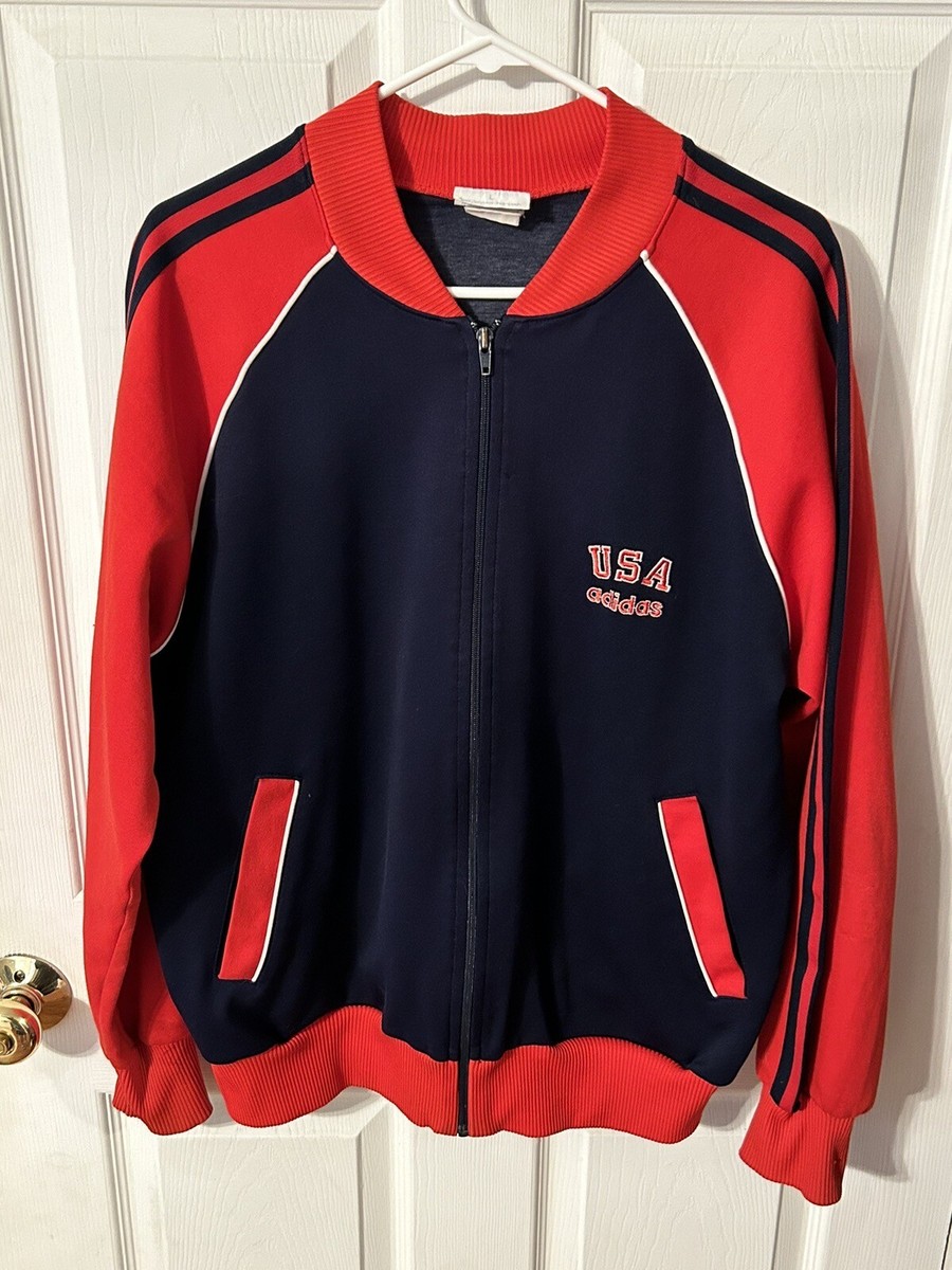 Vintage Team USA Adidas Track Jacket Size Large | eBay