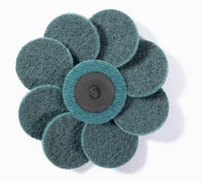 50 Pc 2" Fine Roloc Scotch Pads Roll Lock Surface Sanding Disc in USA tool