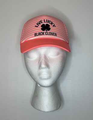 Black Clover Live Lucky Realtree Trucker Hat Pink Woods Snapback Mesh Womens Cap Live Lucky Black Clover Mesh Snapback Hat Pink Straps Golf  main image 2