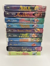 Walt Disney Black Diamond VHS Tapes Lot Of 8 Various Titles Cases Tested Works