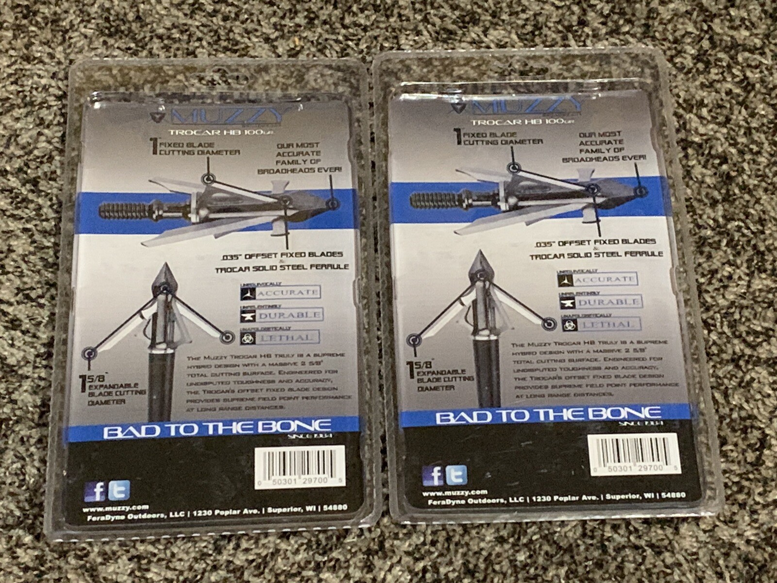 NIB Muzzy Trocar HB Mechanical Broadheads 100grain