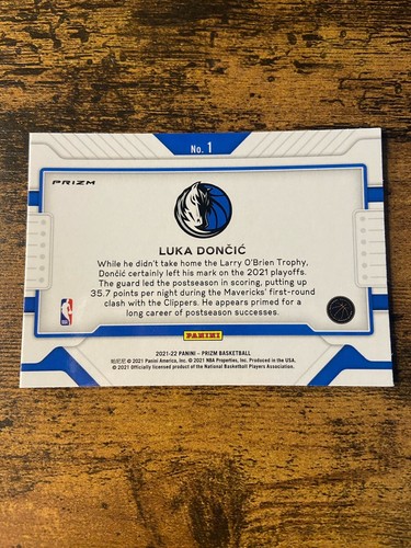 2021-22 Panini Prizm Widescreen Silver Luka Doncic Dallas Mavericks #1 - Picture 2 of 2