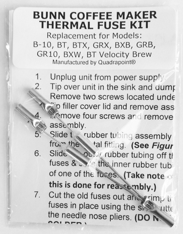 Bunn Coffee Maker Repair.   Thermal Fuse Kit for Bunn BT