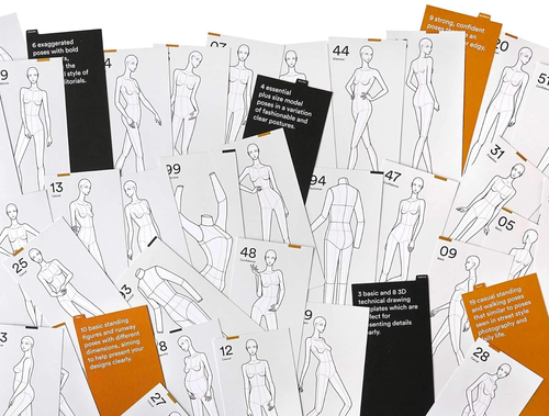 Poses for Fashion Illustration (Card Box):100 Essential Figure Template Cards... - Picture 3 of 12