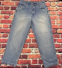 Vintage Y2K FUBU The Collection Mens Jeans Sz 40x34 Blue Wide Leg Baggy Hip Hip