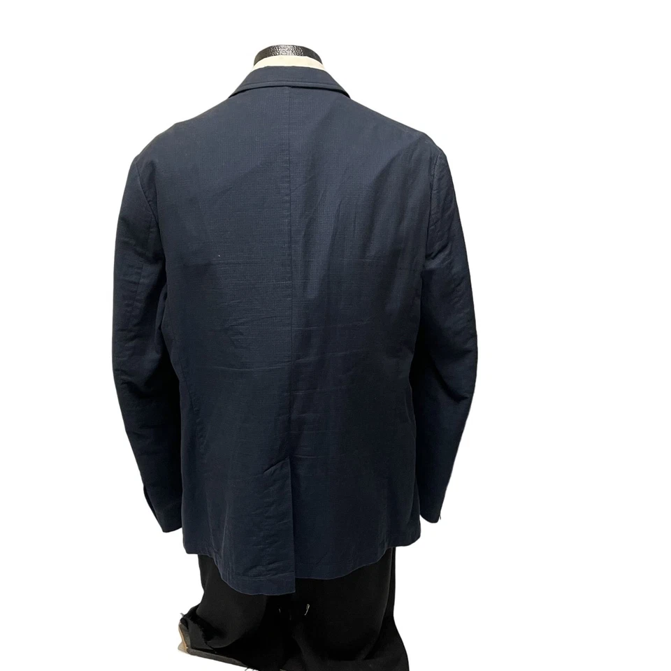 Abrigo Deportivo Pronto Uomo AZUL SIN ESTRUCTURA PUÑO SERGON Chaqueta MODERNO Algodón Blazer Foto 3 de 4