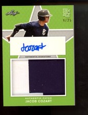 2020 Jacob Cozart Leaf Perfect Game Patch Auto /25 NC State Guardians
