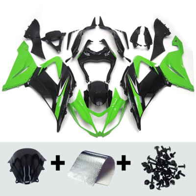 Black Green Bodywork for Kawasaki ZX6R 2013 14 15 16 17 18 Ninja ZX-6R Fairings