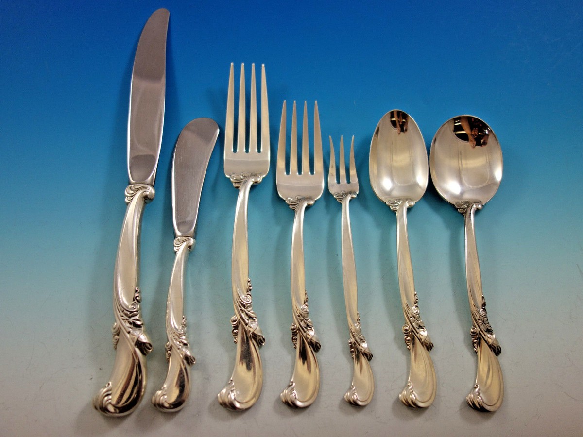 Waltz of Spring by Wallace Sterling Silver Flatware Set 12 Service