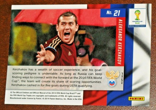 2014 Prizm World Cup Aleksandr Kerzhakov Net Finders rosso bianco blu plaid RWB - Foto 2 di 2