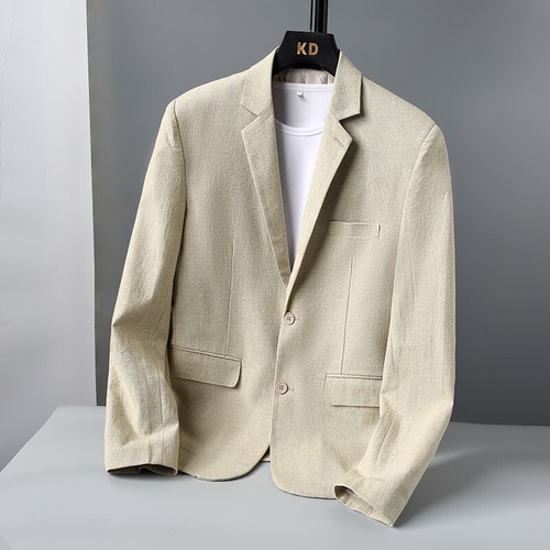 Mens Suit Slim Casual Business Formal Jacket Solid Color Cotton Lined Blazer 6XL - Picture 15 of 21