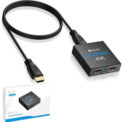 HDMI-Splitter 1 in 2 Out, 4K, HDCP Bypass, 3D, Dolby, Spielkonsole, HDMI