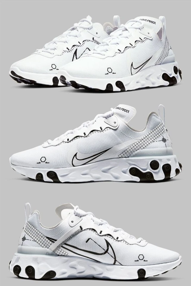 Nike React Element 55 Schematic CU3009 100  UK 7.5 US 8.5 EUR 42 - Image 3 of 4