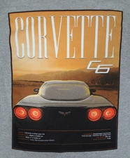 GM GENERAL MOTORS CHEVROLET CORVETTE C6 - GRAY MEDIUM T-SHIRT L258