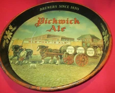 Pickwick Ale Tray Vintage 1930s 1940s Haffenreffer Beer Boston Clydesdale Horses