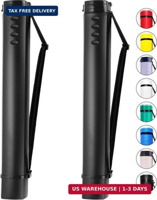 2-Pack Extendable Poster Tubes Expand from 24.5'' to 40'' with Shoulder Strap | Ca